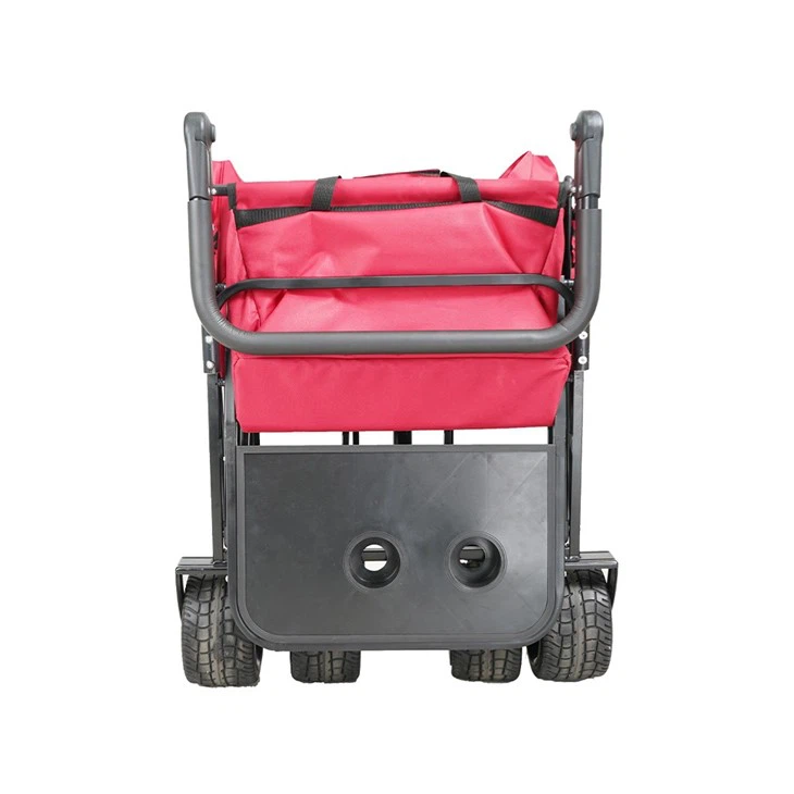 Collapsible Outdoor Folding Wagon With Push Pull Handle